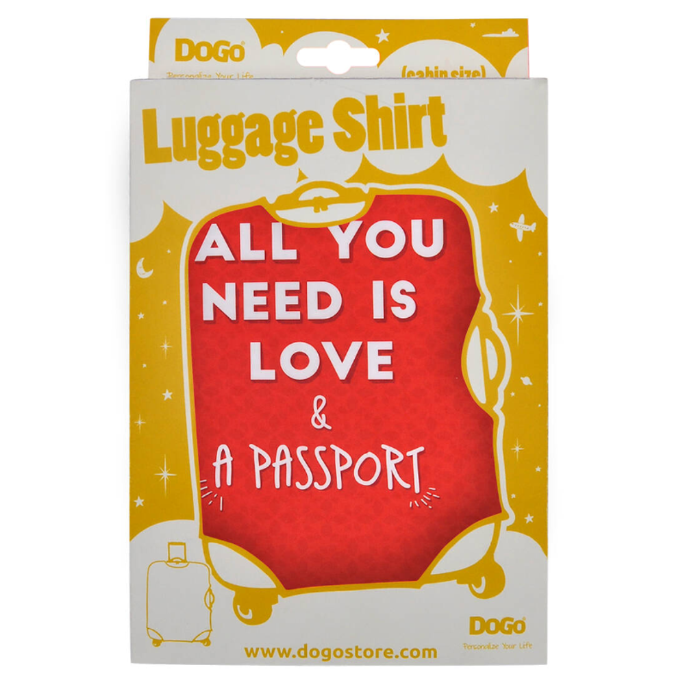 DOGO Navlaka za kofer Love and Passport 47x68cm slika 3