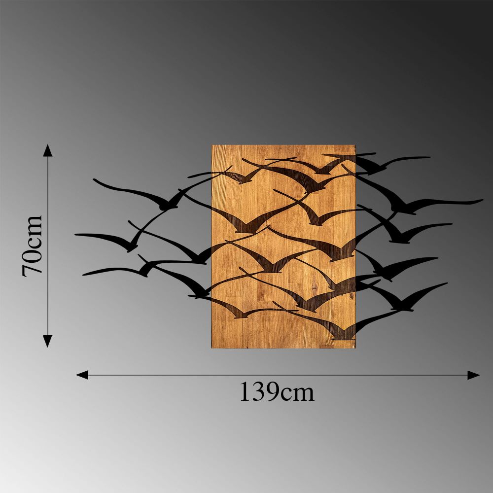 MA-313 Walnut Black Dekorativni Drveni Zidni Ukras slika 6