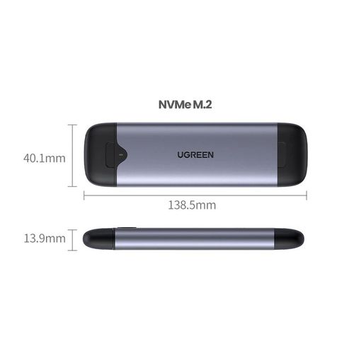 Ugreen kućište za M.2 NVMe SSD M-Key s USB-C i USB-A priključcima slika 2