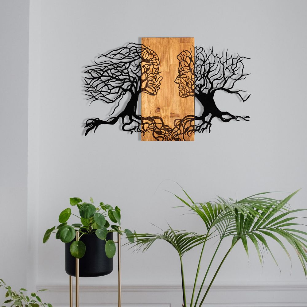 Tutku Black Walnut Ukrasni Drveni Zidni Dodatak slika 2