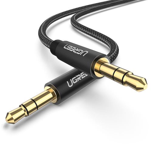 Ugreen Aux audio kabel 3.5mm 1m crni - polybag slika 1