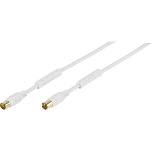 Vivanco antene priključni kabel [1x 75 Ω antenski ženski konektor - 1x 75 Ω antenski muški konektor] 7.50 m 100 dB pozlaćeni kontakti, s feritnom jezgrom bijela