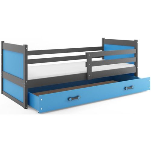 Drveni dečiji krevet Rico - sivo - plavi - 190x80 cm slika 2