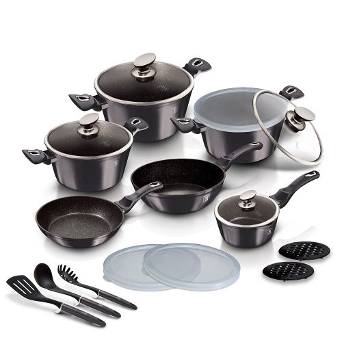 BERLINGER HAUS SET POSUĐA 18 DELOVA METALLIC LINE CARBON PRO EDITION slika 4