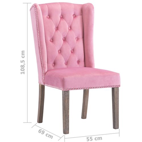 Blagovaonska stolica ružičasta baršunasta slika 34