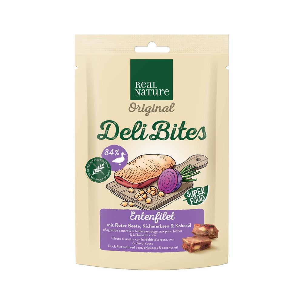 Real Nature poslastica za pse Original Deli bites patka 150 g slika 1