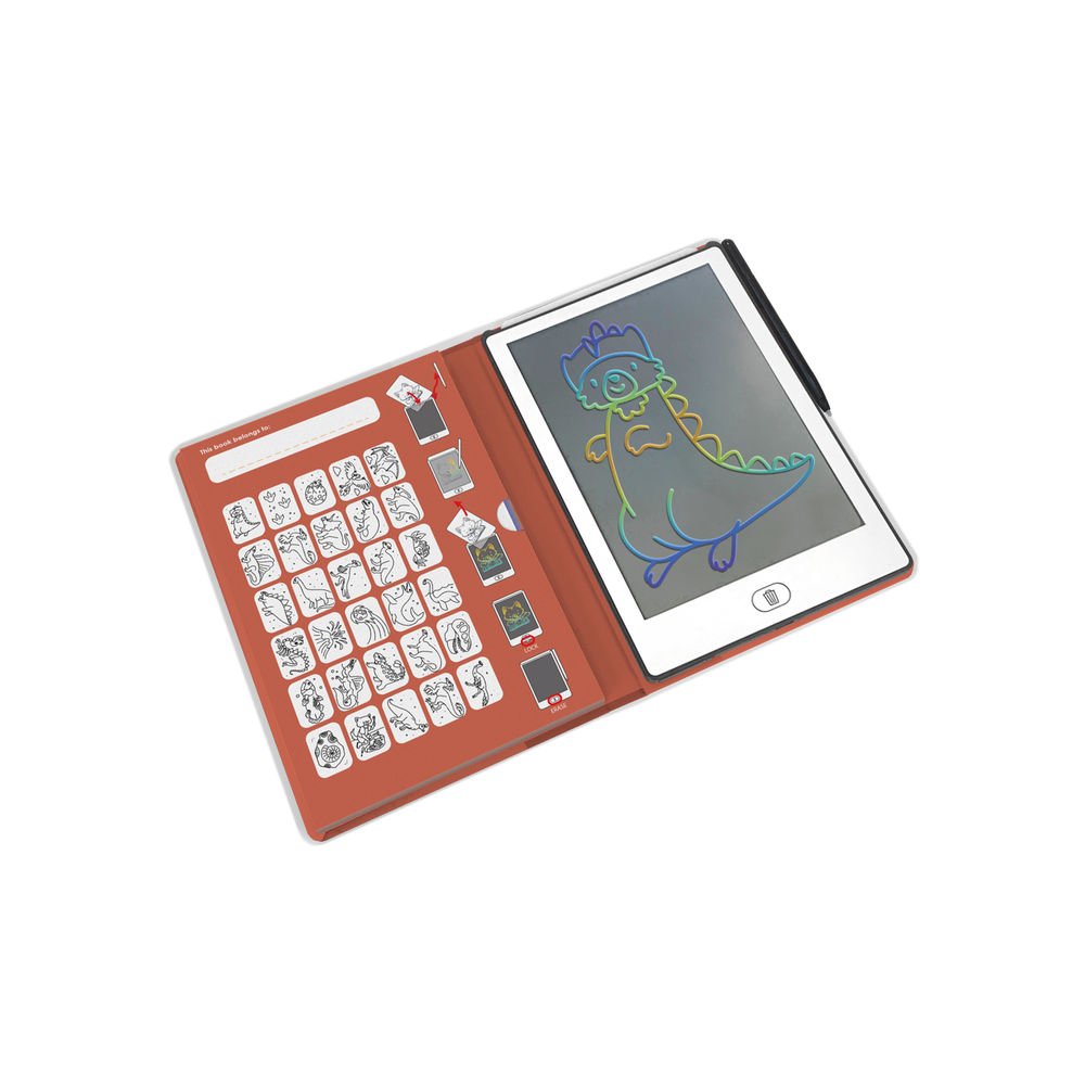 Kidywolf LCD tabla za crtanje sa 30 ilustracija Kidydraw Mini, Dinosaurs slika 2