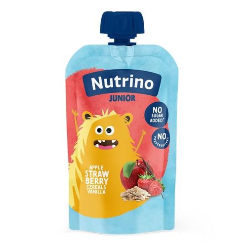 Nutrino junior pauč jabuka, jagoda,žitarice, vanila 180g slika 1