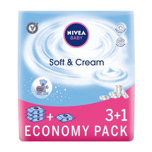 NIVEA Soft&Care vlažne maramice 3+1 pakovanje (4x63kom)