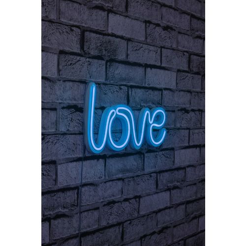 Wallity Ukrasna plastična LED rasvjeta, Love - Blue slika 1