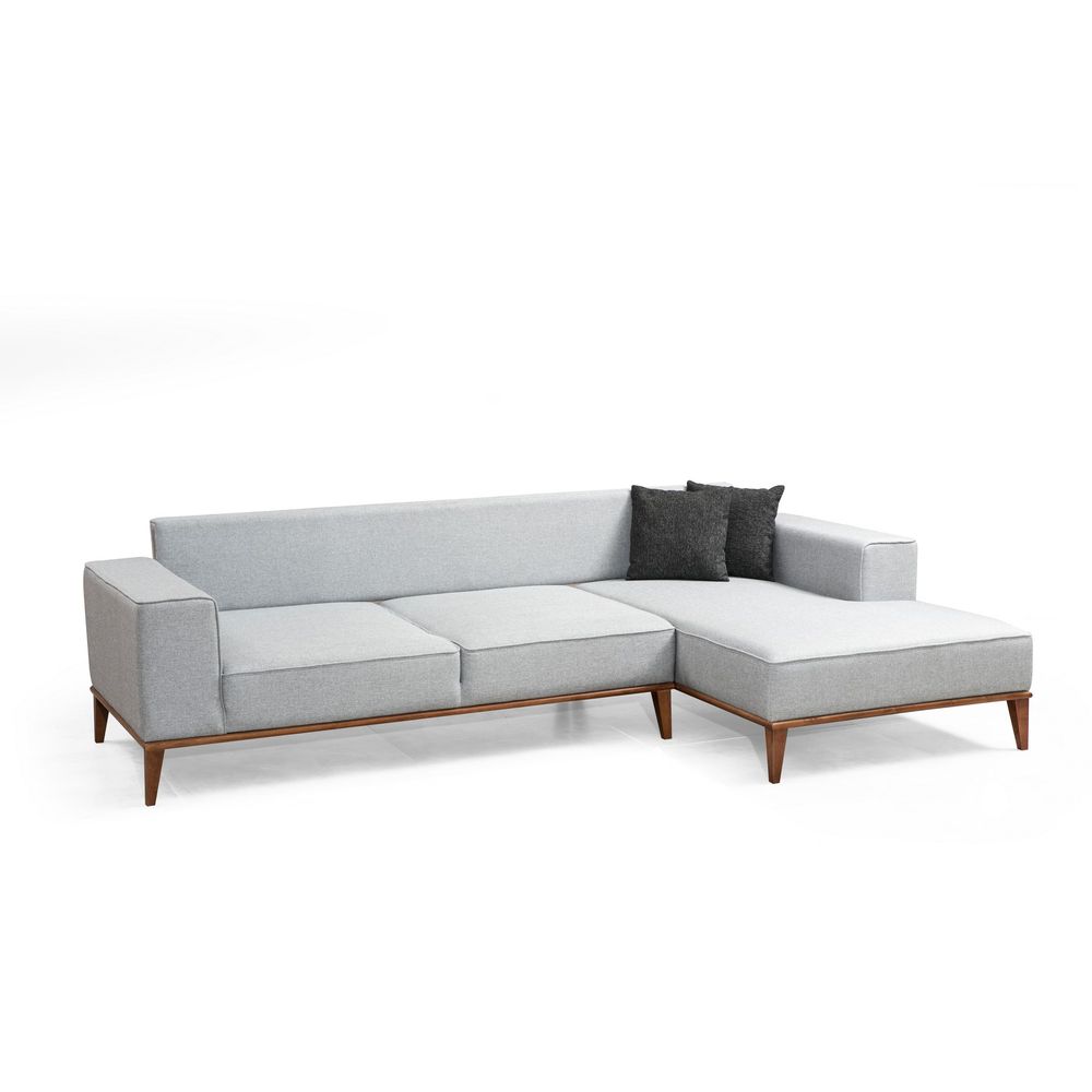 Montana Kutna Sofa na Razvlačenje Desna (L3+Chl) Svijetlo Siva slika 3