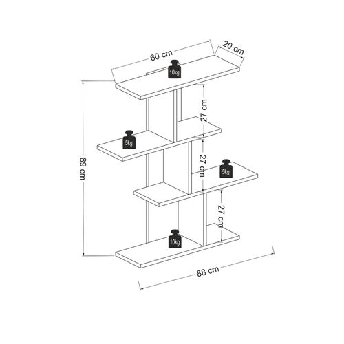 Karbon - White, Oak White
Oak Wall Shelf slika 5