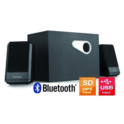 Microlab M280BT Aktivni drveni zvucnici 2.1 42W RMS(26W, 2x8W) SD, USB, BLUETOOTH , 3.5mm slika 4