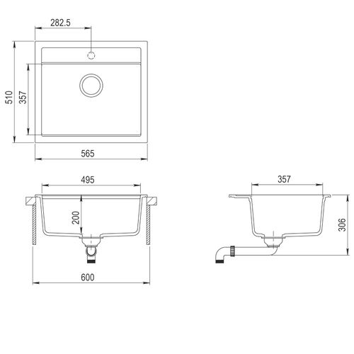 Set Quadro SQQ100W + Zora PVD Grafit/Alumetallic slika 3