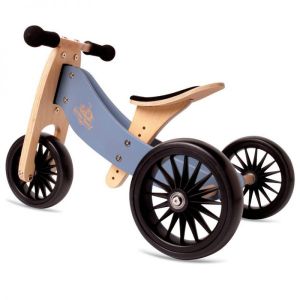 Kinderfeets Tiny Tot 2u1 Plus Drvena Guralica za djecu bez pedala - Slate Blue