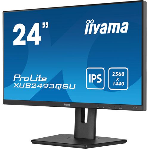 IIYAMA Monitor 24" ETE IPS-panel, 2560x1440, 15cm Height Adj. Stand, Pivot, 300cd/m², Speakers, HDMI, DisplayPort, 4ms, USB-HUB 3x 3.0 (23,8" VIS) slika 4