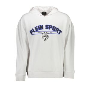 PLEIN SPORT SWEATSHIRT WITHOUT ZIP MAN WHITE