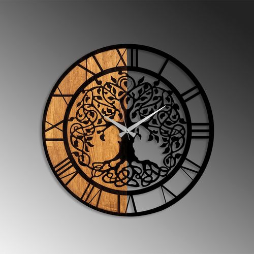 Wallity Wooden Clock - 64 Walnut
Black Decorative Wooden Wall Clock slika 4