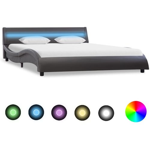 Okvir za krevet od umjetne kože s LED svjetlom sivi 120x200 cm slika 33