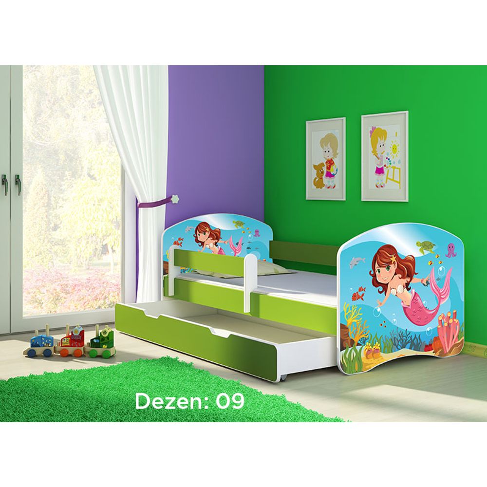 ACMA Dječiji krevet Acma II sa ladicom Green - 160x80cm - Dezen 09 slika 2