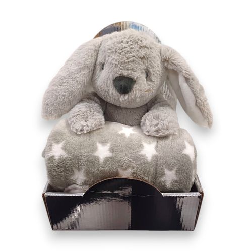 BBO Set Igračka + Ćebence (B230135) – Rabbit Grey 100x75cm slika 1