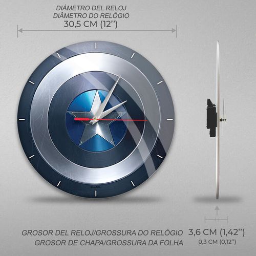 Marvel Captain America wall clock slika 3