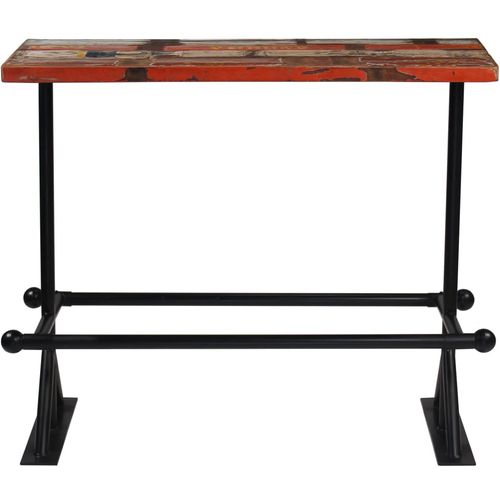 Barski stol od masivnog obnovljenog drva 120 x 60 x 107 cm višebojni slika 22