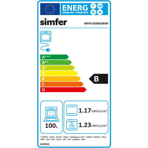 Simfer samostojeći kombinirani štednjak 9425 SERHM slika 2