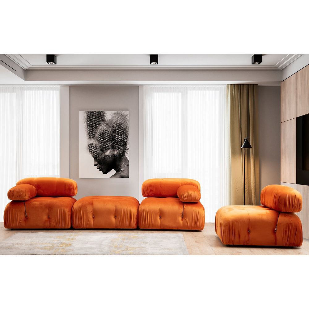 Bubble Pouffe - Narandžasti Tufet slika 2