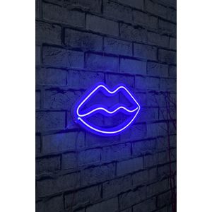 Wallity Ukrasna plastična LED rasvjeta, Lips - Blue