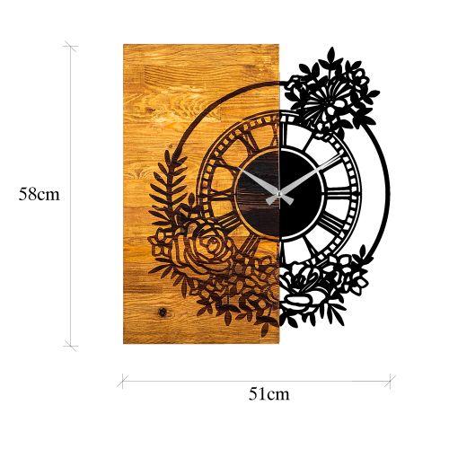 Wallity Ukrasni drveni zidni sat, Wooden Clock 14 slika 7