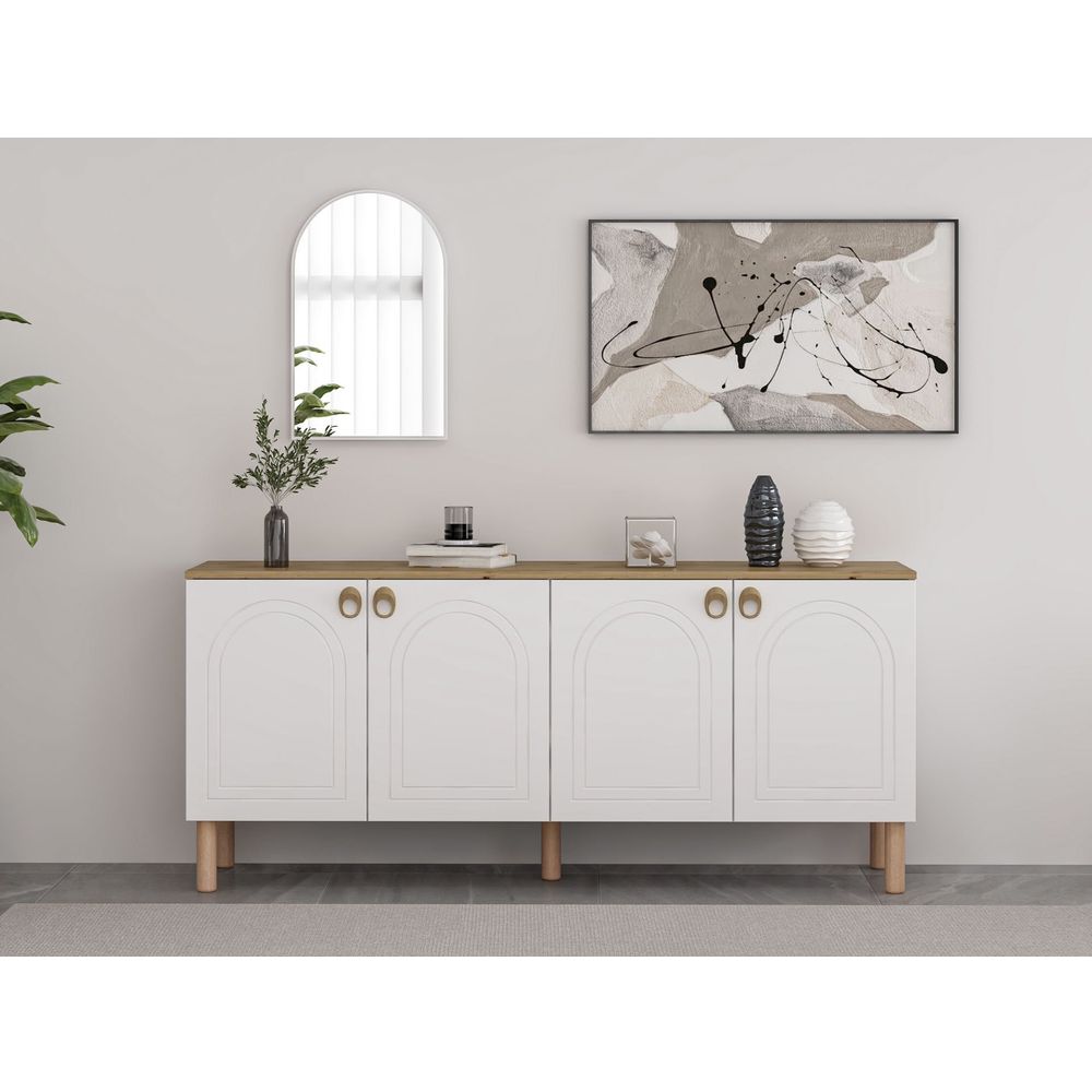 Konzola / komoda Lotus sa ogledalom slika 1