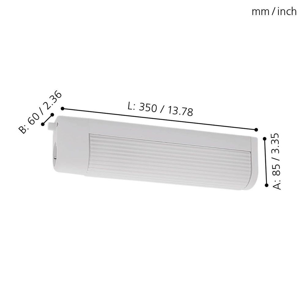 Eglo Bari 1 zidna/2, e14, 2x40w, ip20, d 350, sa utič. Bijela  slika 3