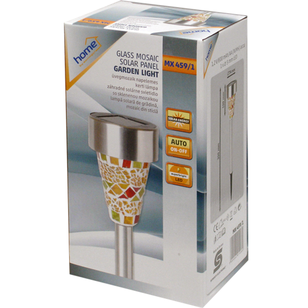 home Solarna vrtna LED lampa, mozaik, staklo / metal, 300 mAh - MX 459/1 slika 2