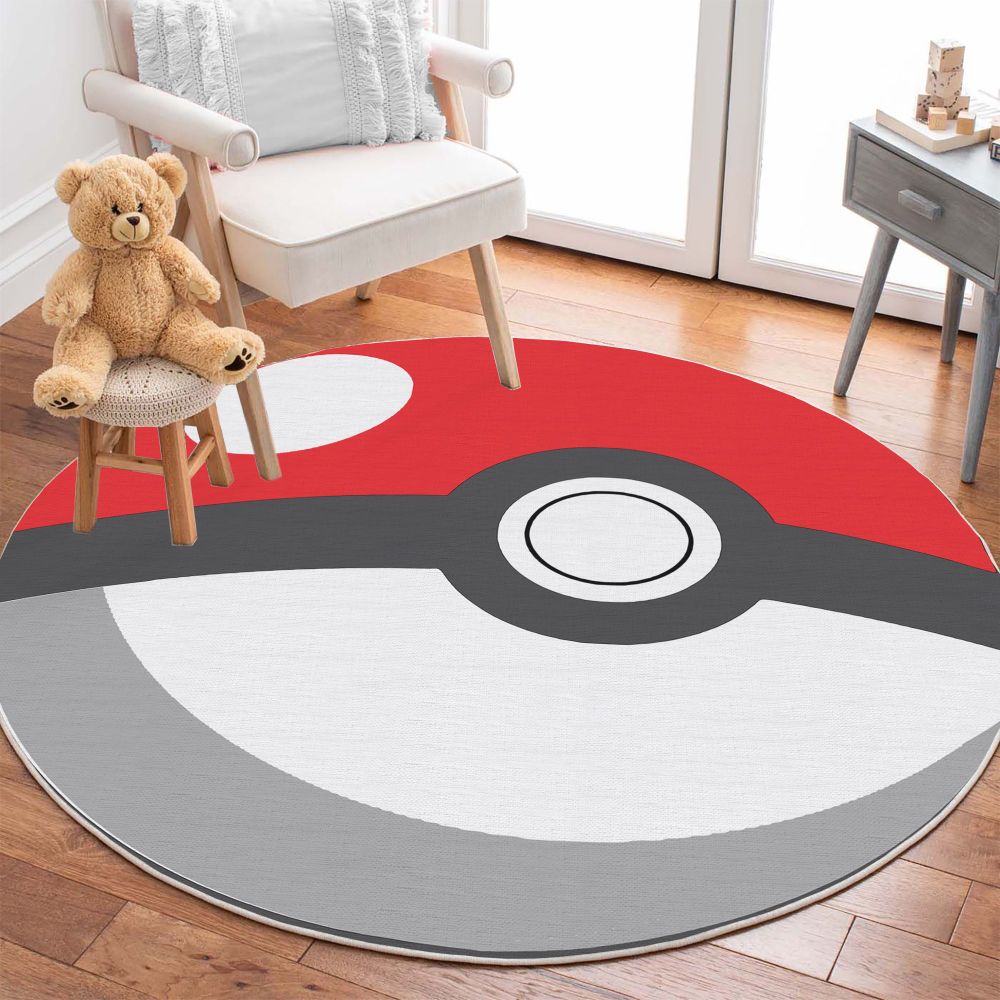 Tanki višebojna podloga sa digitalnim printom POKEMON LOPTA (100 x 100 cm) Woopamuk155 - izložbeni artikl (oštećenja ambalaža) slika 1