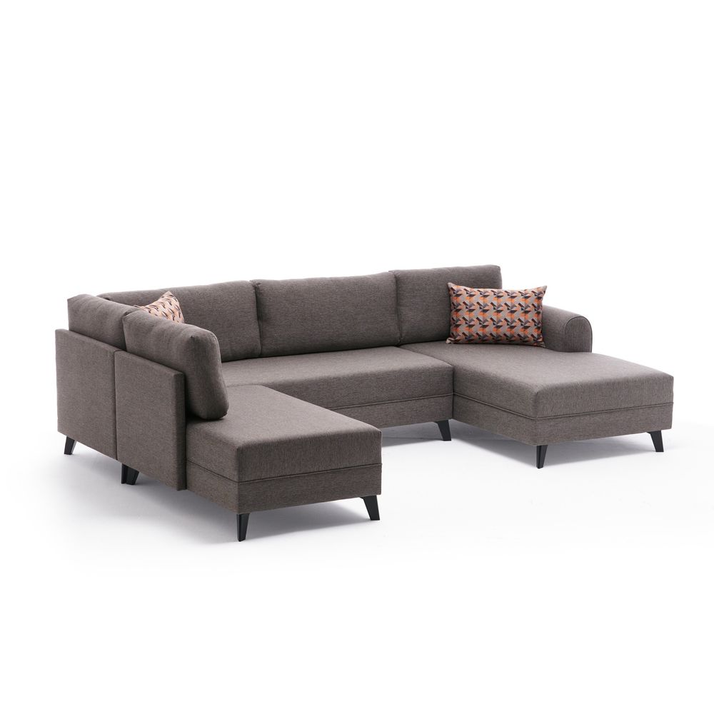 Belen - Smeđi Ugaoni Sofa-Krevet slika 6