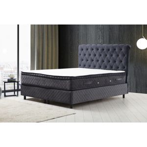 Sonata Set 90 x 190 - Anthracite Anthracite Single Mattress, Base & Headboard