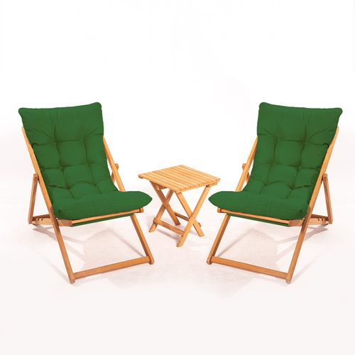 Woody Fashion Set vrtnog namještaja - stol i stolice (3 komada) Ezequiel slika 1