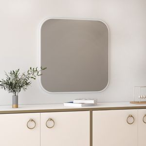 Atlantis Small - White White Decorative Chipboard Mirror