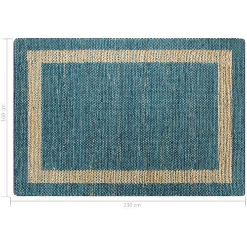 Ručno rađeni tepih od jute plavi 160 x 230 cm slika 6
