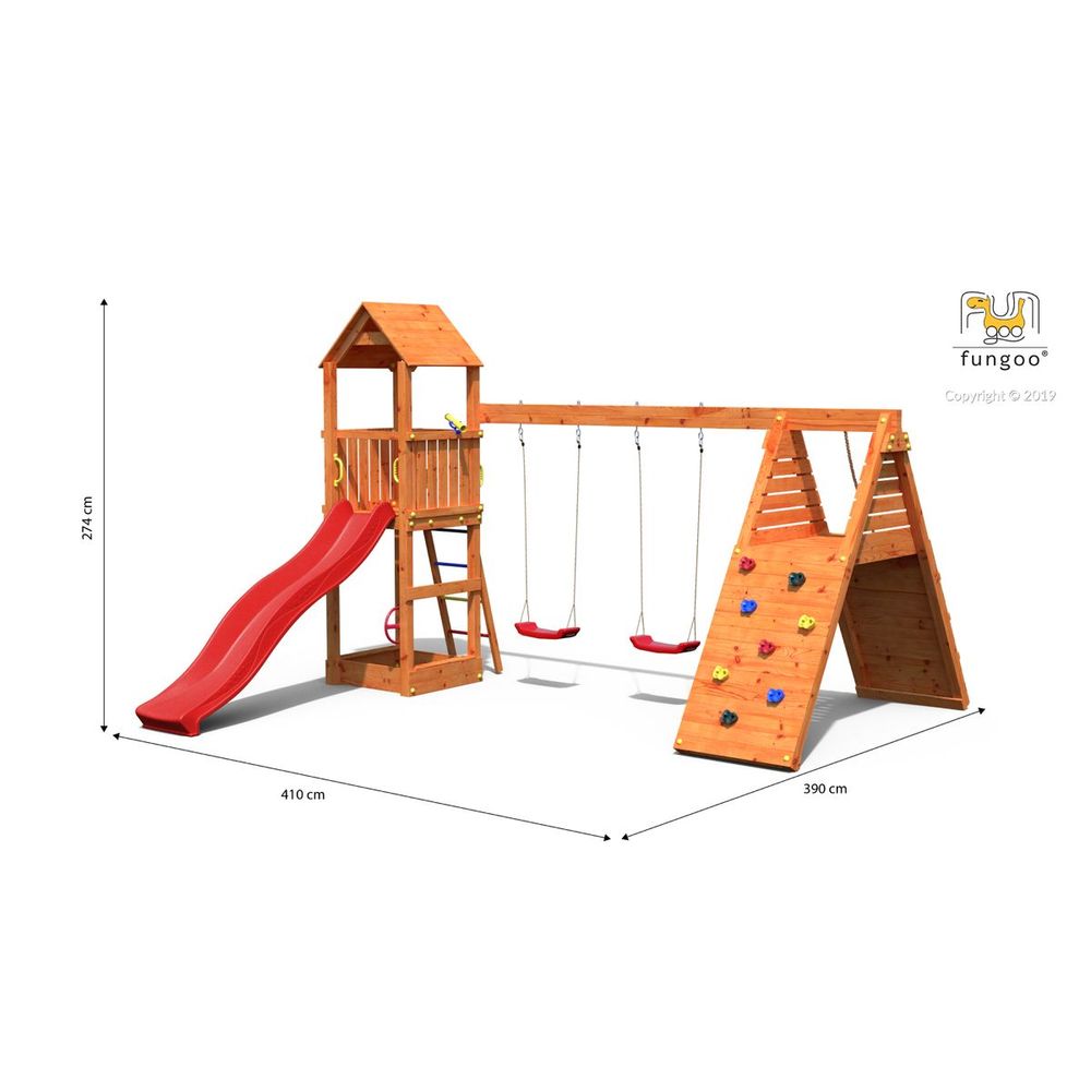 Fungoo Set FLEPPI KDI Smeđi - Drveno dječije igralište slika 4