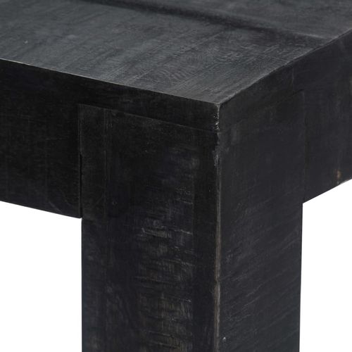 Blagovaonski stol crni 118 x 60 x 76 cm od masivnog drva manga slika 12