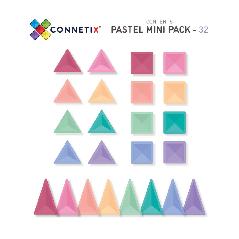 Connetix Magnetne pločice za slaganje Pastel Mini Pack, 32kom slika 2