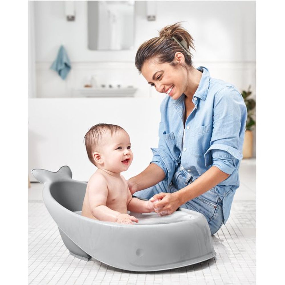 Skip Hop Kadica sa podlogom za kupanje bebe Delfin, Siva slika 9