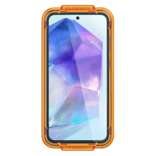 Spigen - Glas.tR Align Master (2 kom) za Samsung Galaxy A55 5G - Prozirni slika 5