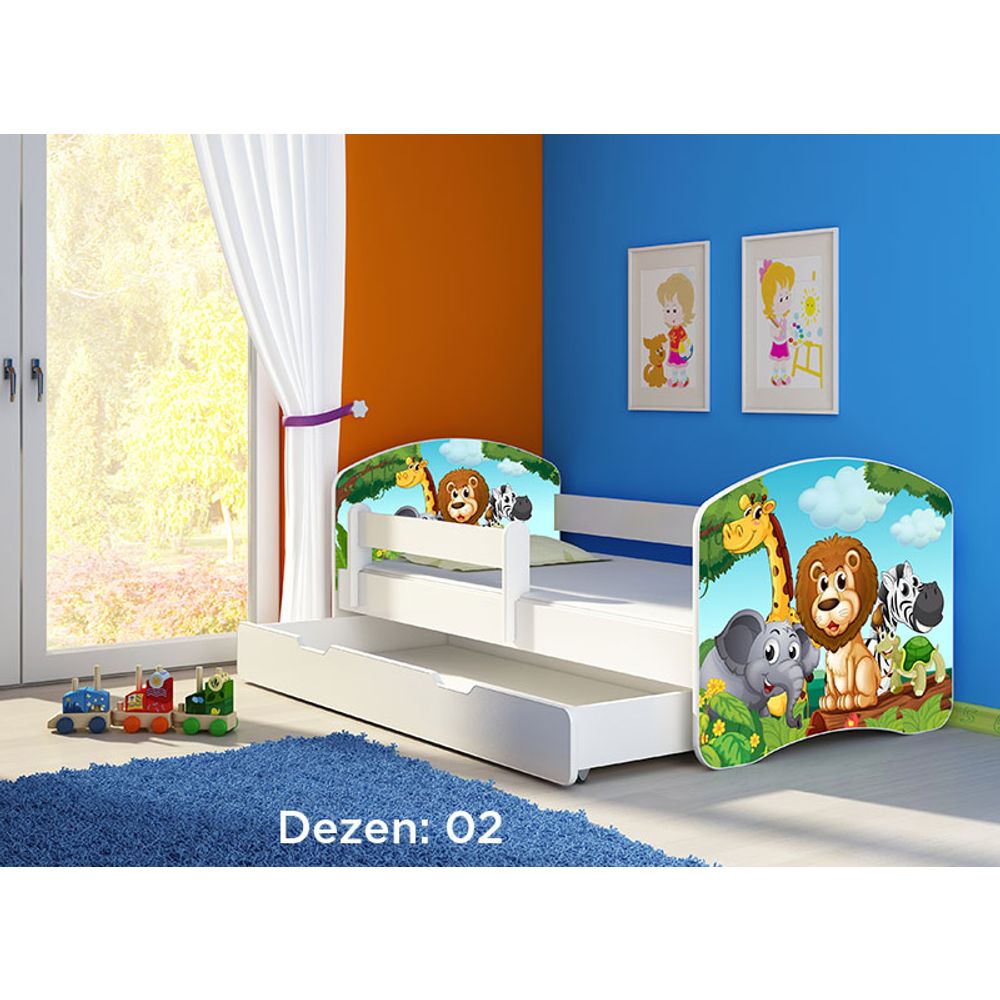 ACMA Dječiji krevet Acma II sa ladicom White - 180x80cm - Dezen 02 slika 2