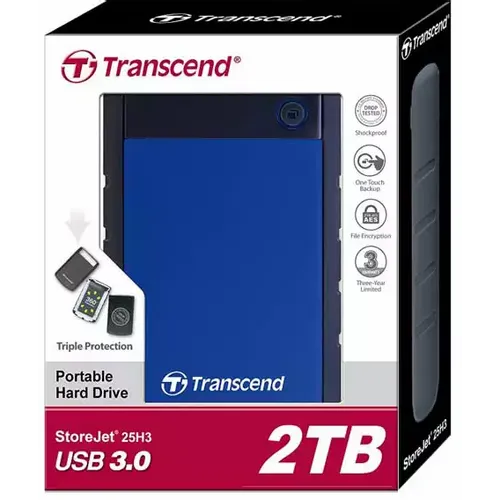 Eksterni hard disk 2TB Transcend TS2TSJ25H3B 3.0 slika 4