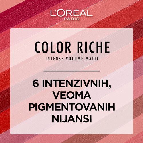 L'Orea Paris Color Riche Intense Volume Matte ruž za usne 640 Nude Independant slika 8