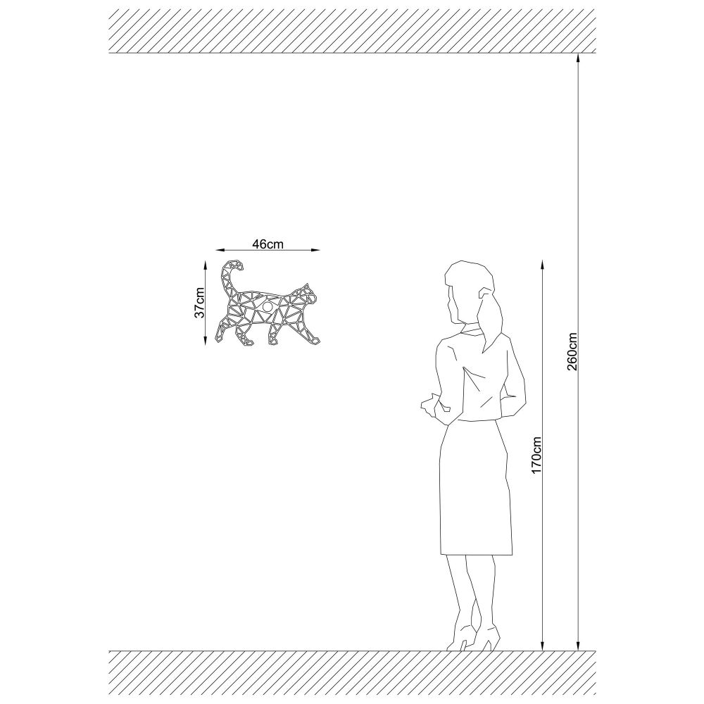 W-041 Crna Zidna Lampa slika 3