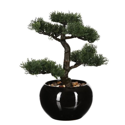 ATMOSPHERA BONSAI U SAKSIJI 35X32X34CM KERAMIKA/PE/PS/KAMEN CRNA 116179 slika 1